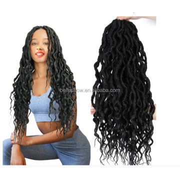 Faux Locs Crochet Braid Goddess Hair Bohemian Locs Pre-looped Ombre Synthetic Hair16&24 Inches Queen Locs Afro Dreadlock